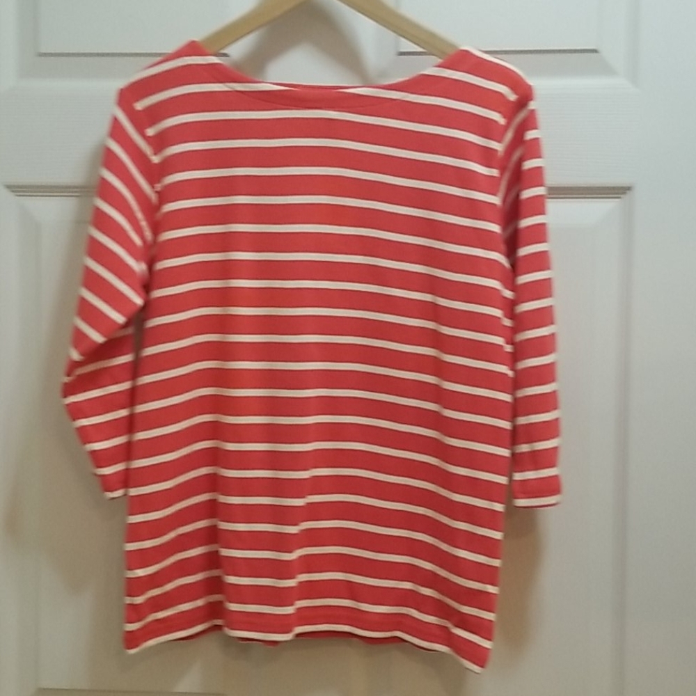 LL Bean women's boatneck striped top